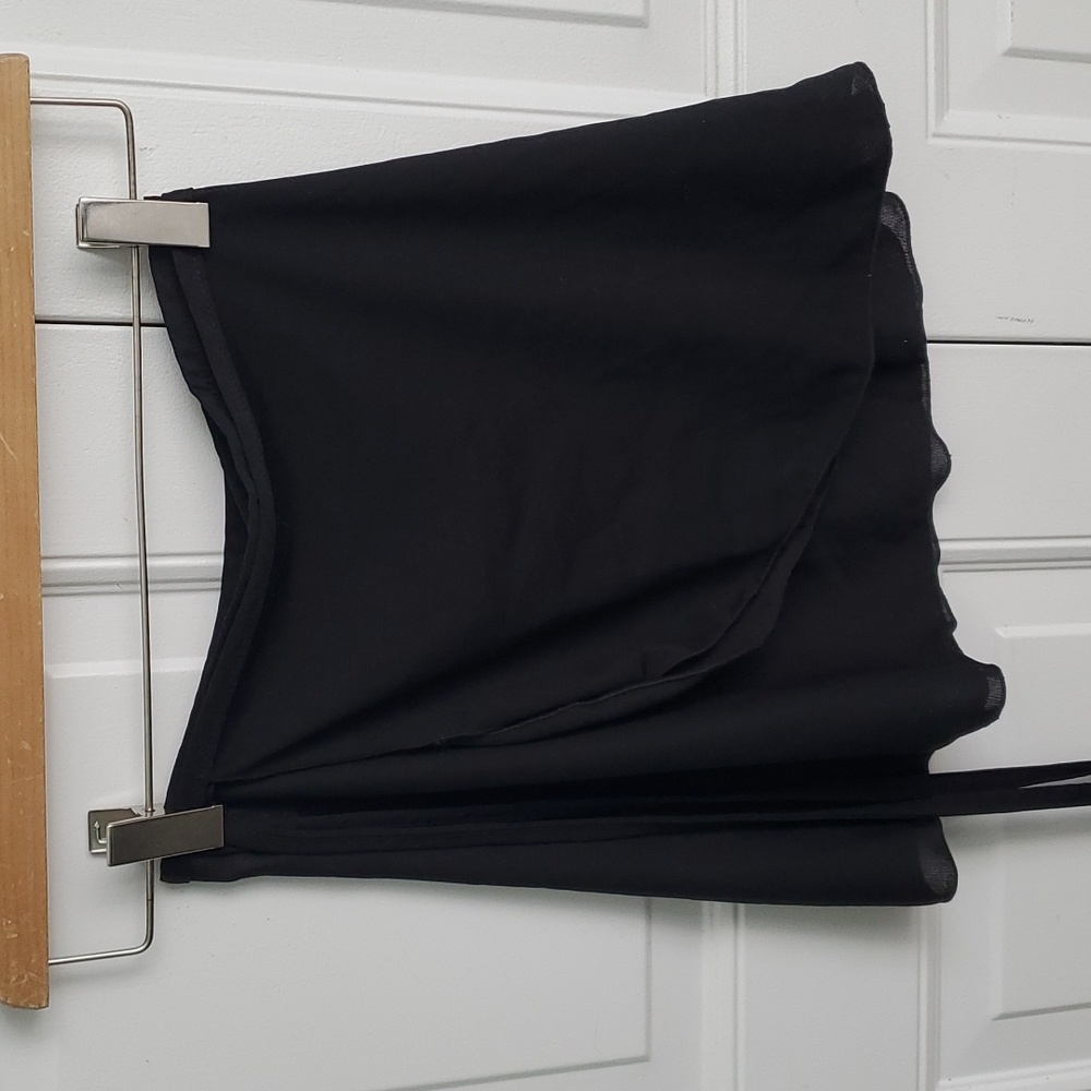 Adult One Size Black Wrap Style Ballet Dance Skirt Made in USA